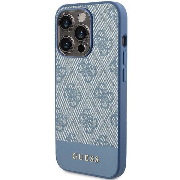 Original Case APPLE IPHONE 15 PRO Guess Hardcase 4G Stripe Collection (GUHCP15LG4GLBL) blue 3666339209896