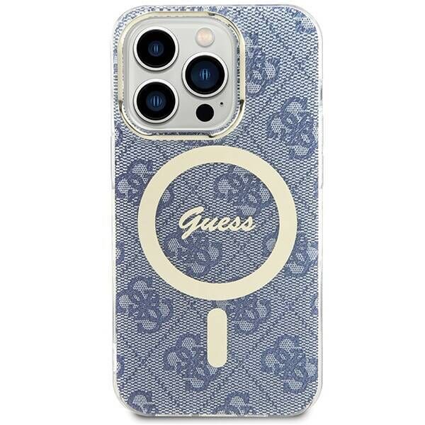 Original Case APPLE IPHONE 15 PRO MAX Guess Hardcase IML 4G MagSafe (GUHMP15XH4STB) blue 3666339194659