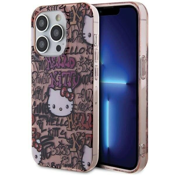 Original Case IPHONE 13 PRO MAX Hello Kitty Hardcase IML Tags Graffiti (HKHCP13XHDGPTP) pink 3666339188368