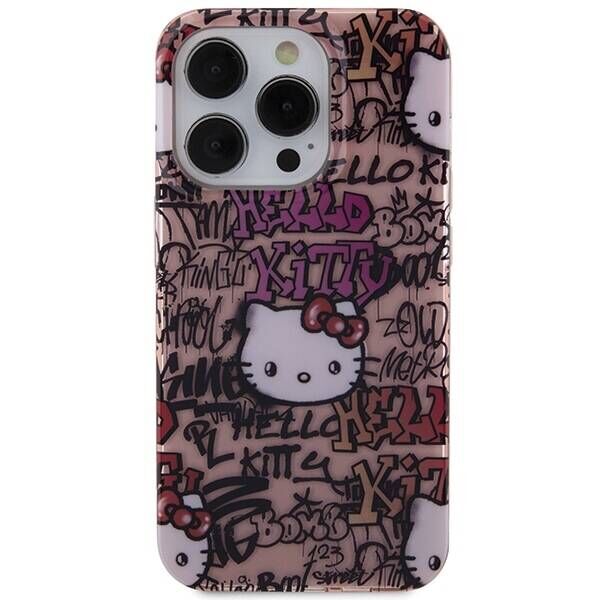 Original Case IPHONE 13 PRO MAX Hello Kitty Hardcase IML Tags Graffiti (HKHCP13XHDGPTP) pink 3666339188368