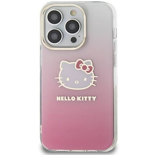 Original Case APPLE IPHONE 15 PRO Hello Kitty Hardcase IML Gradient Electrop Kitty Head (HKHCP15LHDGKEP) pink 3666339185442