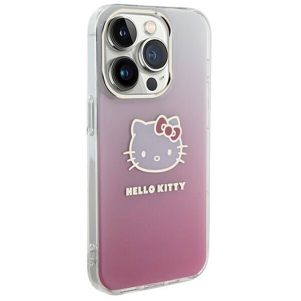 Original Case APPLE IPHONE 15 PRO Hello Kitty Hardcase IML Gradient Electrop Kitty Head (HKHCP15LHDGKEP) pink 3666339185442