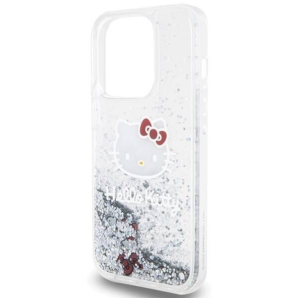 Original Case APPLE IPHONE 15 PRO Hello Kitty Hardcase Liquid Glitter Charms Kitty Head (HKHCP15LLIKHET) silver 3666339186227