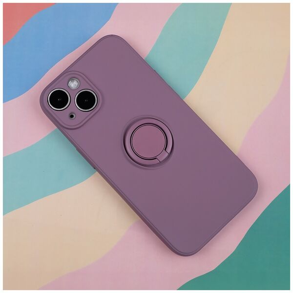 Finger Grip case for iPhone 15 6,1&quot; light purple 5907457754027