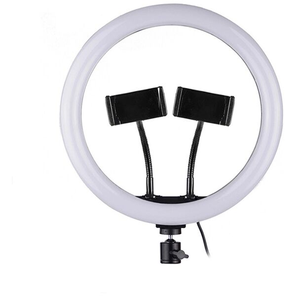 LED Ring light No brand M33, 33cm, 25W, Dual bracket, Black - 40125 έως 12 άτοκες Δόσεις