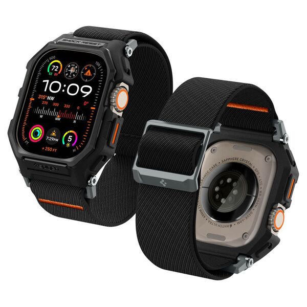 Spigen Husa pentru Apple Watch Ultra / Ultra 2 + Curea - Spigen Lite Fit "Pro" - Matte Black 8809896754125 έως 12 άτοκες Δόσεις