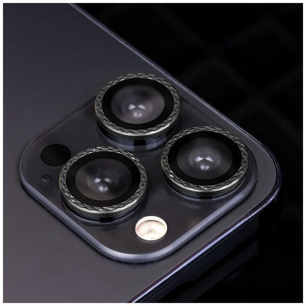 Set of lens glasses for iPhone 12 mini 5,4&quot; black rhombus (2 pcs) 5907457751484