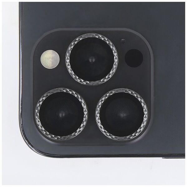 Set of lens glasses for iPhone 12 Pro 6,1&quot; black rhombus (3 pcs) 5907457751477