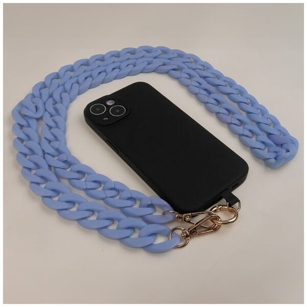 Phone chain long matte light blue 5907457744561