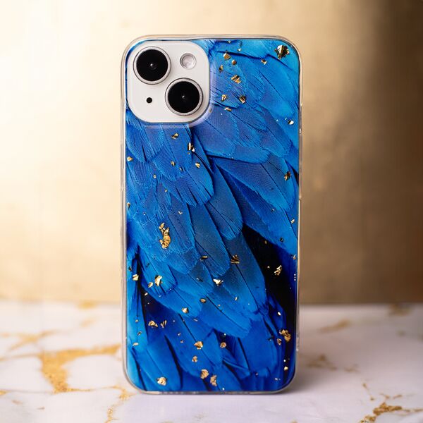 Gold Glam case for iPhone 15 6,1&quot; Blue 5907457768413