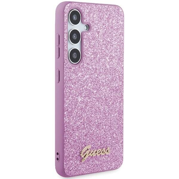 Original Case SAMSUNG GALAXY S24+ Guess Hardcase Glitter Script (GGUHCS24MHGGSHU) purple 3666339241346