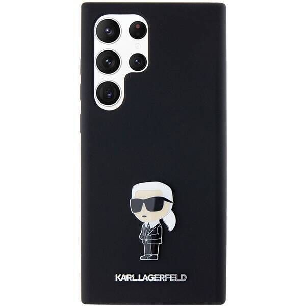 Original Case SAMSUNG GALAXY S24 ULTRA Karl Lagerfeld Silicone Ikonik Metal Pin (KLHCS24LSMHKNPK) black 3666339259259