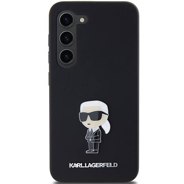 Original Case SAMSUNG GALAXY S24+ Karl Lagerfeld Silicone Ikonik Metal Pin (KLHCS24MSMHKNPK) black 3666339259242