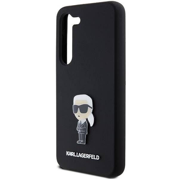 Original Case SAMSUNG GALAXY S24+ Karl Lagerfeld Silicone Ikonik Metal Pin (KLHCS24MSMHKNPK) black 3666339259242