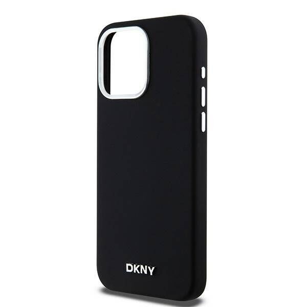 Original Case APPLE IPHONE 15 PRO MAX DKNY Hardcase Liquid Silicone Small Metal Logo MagSafe (DKHMP15XSMCHLK) black 3666339265748