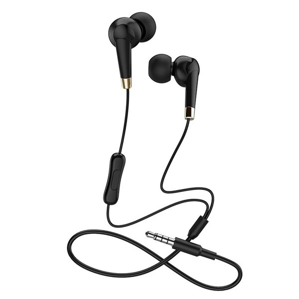 Hoco Casti Jack cu Microfon, 1.2m - Hoco Amazing (M58) - Black 6931474703781 έως 12 άτοκες Δόσεις