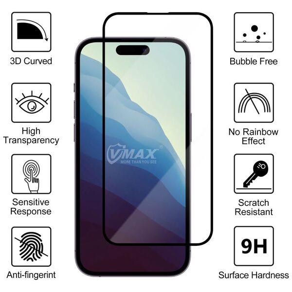 Vmax tempered glass 9D Glass for iPhone 7 / 8 / SE 2020 / SE 2022 6976757303401