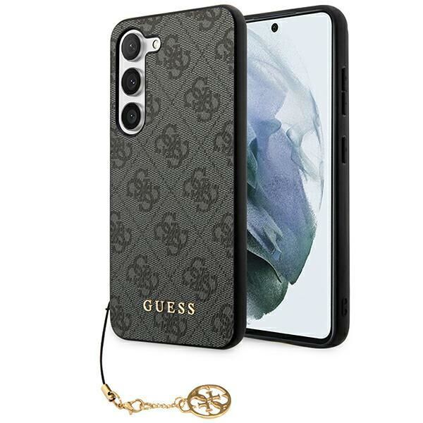 Guess case for Samsung Galaxy A55 GUHCSA55GF4GGR black HC PU 4G with charm 3666339259679