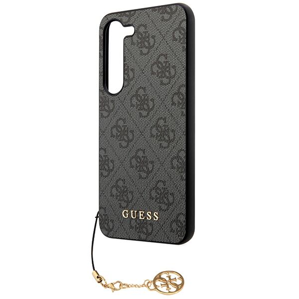 Guess case for Samsung Galaxy A55 GUHCSA55GF4GGR black HC PU 4G with charm 3666339259679