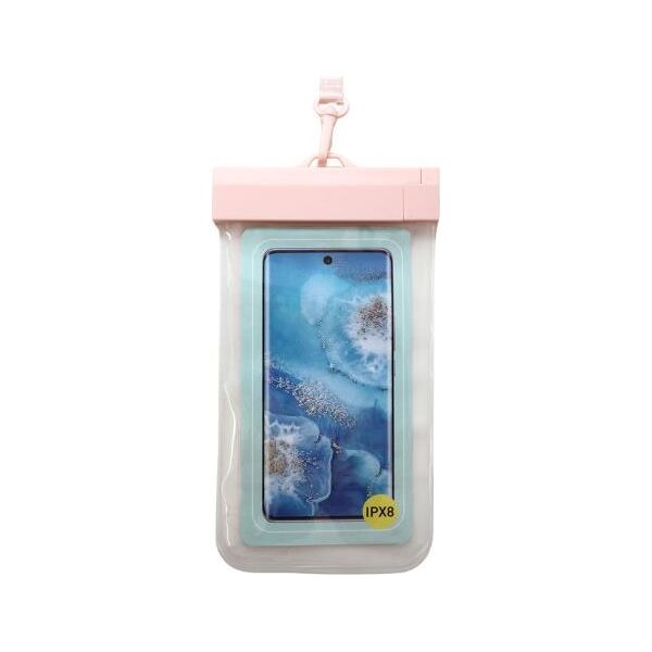 Waterproof Θήκη inos για Smartphones έως 6.9'' Διάφανο-Ροζ 5205598168322 5205598168322 έως και 12 άτοκες δόσεις