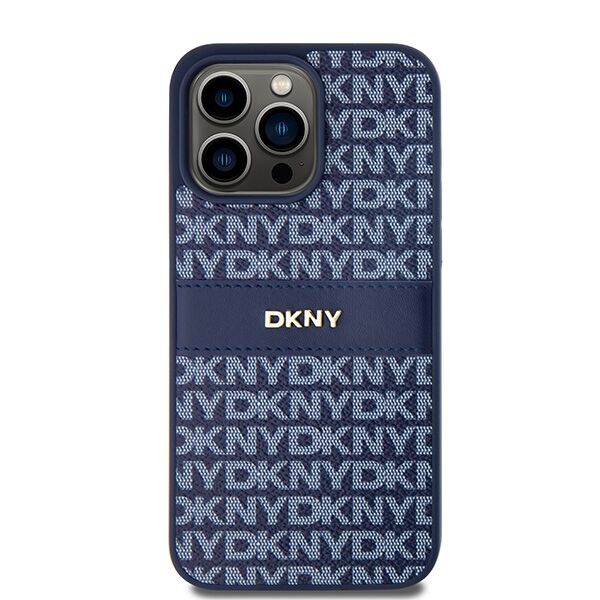 DKNY case for iPhone 15 Pro Max 6,7&quot; DKHCP15XPRTHSLB black HC Magsafe pu repeat pattern w stack logo 3666339260842