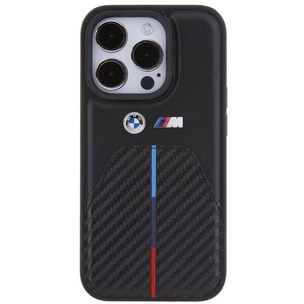 Original Case APPLE IPHONE 15 PRO BMW Stamped Tricolor Stripe (BMHCP15L22NSTB) black 3666339143930