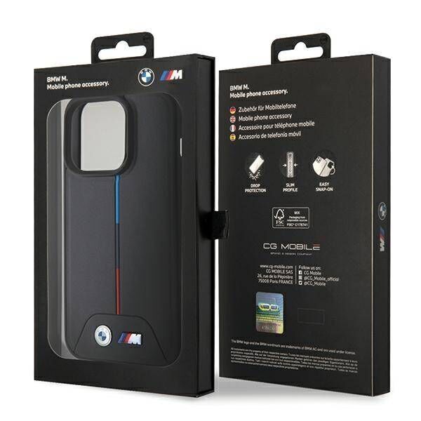 Original Case APPLE IPHONE 15 PRO BMW Quilted Tricolor MagSafe (Bmhmp15l22pvtk) black 3666339145767