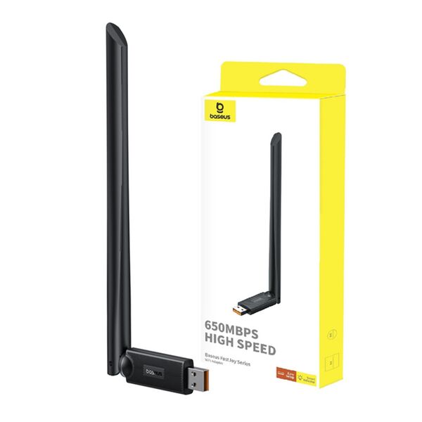 Baseus Adaptor Wi-Fi 650Mbps, 2.4G/5G USB - Baseus FastJoy BS-OH173 (B01317600111-02) - Black 6932172651039 έως 12 άτοκες Δόσεις