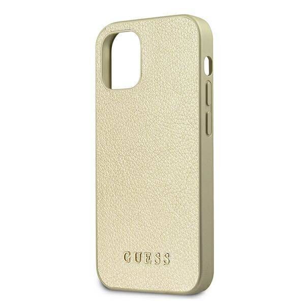 Original Case IPHONE 12 MINI Guess Hardcase Iridescent (GUHCP12SIGLGO) gold 3700740481363