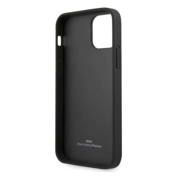 Original Case IPHONE 12 / 12 PRO BMW Hardcase Leather Deboss (BMHCP12MRCDPK) black 3666339010751