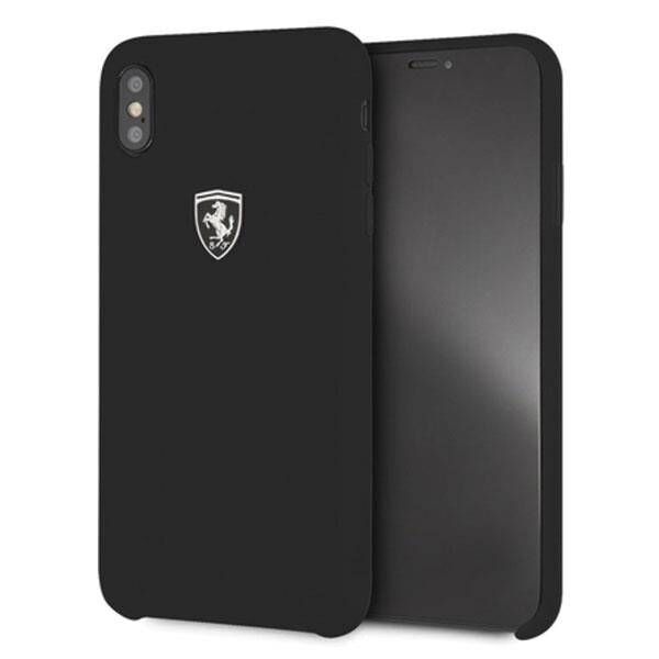 Original Case IPHONE XS MAX Ferrari Hardcase Silicone Off Track (FEOSIHCI65BK) black 3700740439265