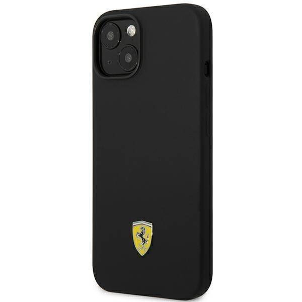 Original Case IPHONE 14 Ferrari Hardcase Silicone Metal Logo black 3666339063207