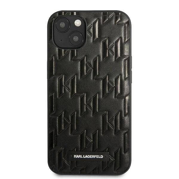 Original Case IPHONE 13 MINI Karl Lagerfeld Hardcase Monogram Plaque black 3666339049126