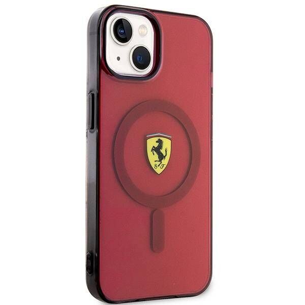 Original Case IPHONE 14 Ferrari Hardcase Translucent Magsafe (FEHMP14SURKR) red 3666339120979