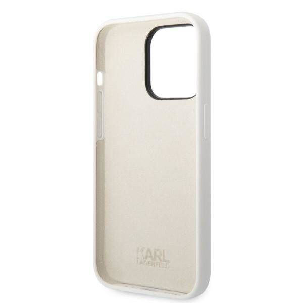 Original Case IPHONE 14 PRO Karl Lagerfeld Hardcase Silicone Ikonik (KLHCP14LSNIKBCH) white 3666339086626