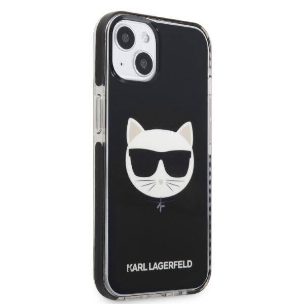 Original Case IPHONE 13 MINI Karl Lagerfeld Hardcase Choupette Head black 3666339048488