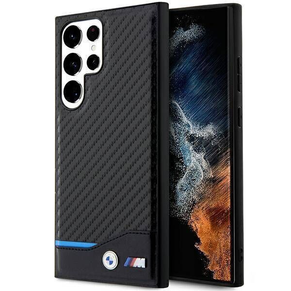 Original Case SAMSUNG GALAXY S23 ULTRA BMW Leather Carbon (BMHCS23L22NBCK) black 3666339114596