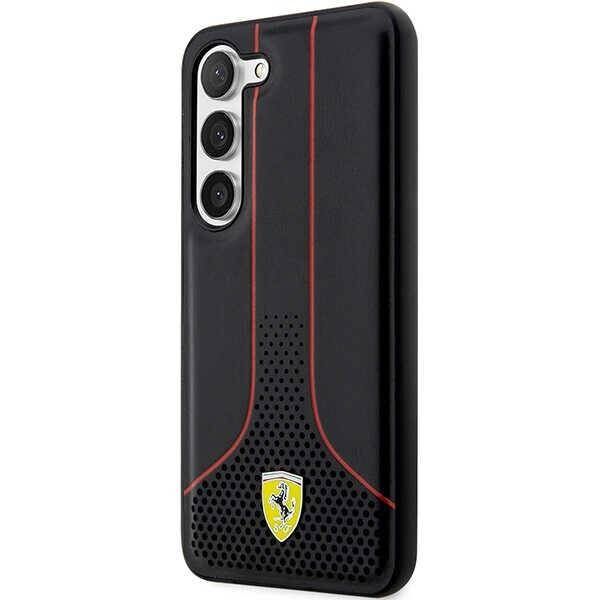 Original Case SAMSUNG GALAXY S23 Ferrari Hardcase Perforated 296 P (FEHCS23SPCSK) black 3666339117139