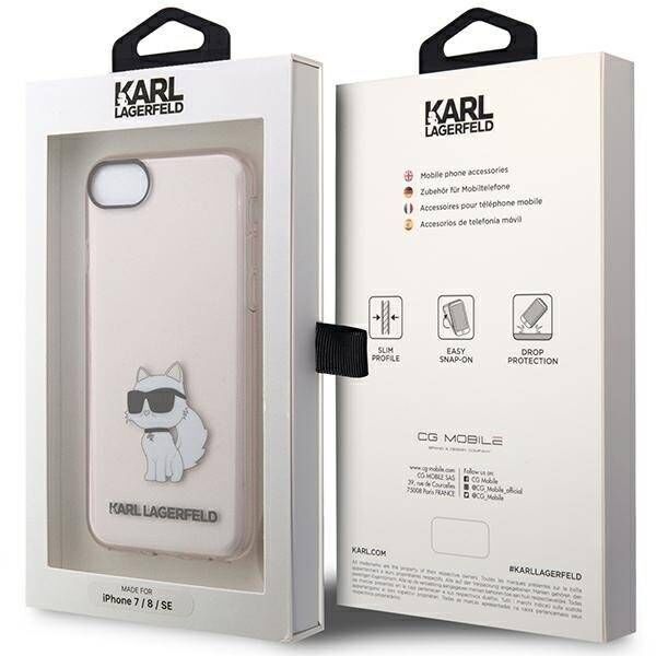 Original Case IPHONE SE 2022 / SE 2020 / 7 / 8 Karl Lagerfeld Hardcase Ikonik Choupette (KLHCI8HNCHTCP) pink 3666339118846