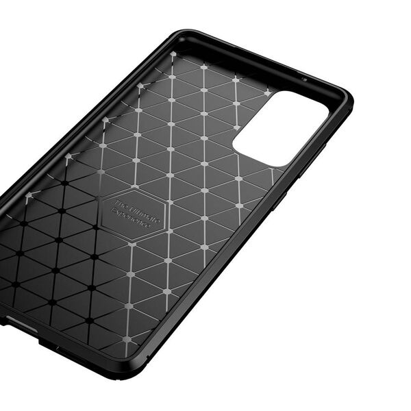 Samsung A726 Galaxy A72 5G (2020) Carbon Fiber ütésálló szilikon tok kék