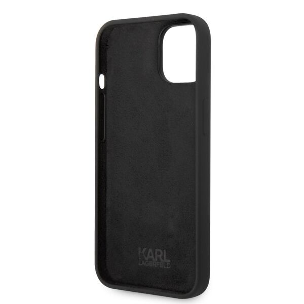 Karl Lagerfeld case for iPhone 14 Plus 6,7&quot; KLHCP14MSLKHBK hardcase black Silicone Karl`s Head 3666339085414