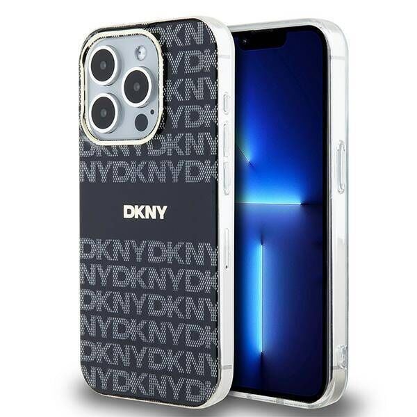 Original Case IPHONE 13 PRO DKNY Hardcase IML Mono & Stripe MagSafe (DKHMP13LHRHSEK) black 3666339268039