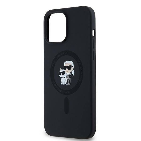 Original Case IPHONE 13 PRO MAX Karl Lagerfeld Hardcase Silicone Karl & Choupette Magsafe (KLHMP13XSCMKCRHK) black 3666339253998