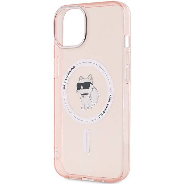 Original Case IPHONE 13 / 14 / 15 Karl Lagerfeld Hardcase IML Choupette MagSafe (KLHMP14SHFCCNOP) pink 3666339162474