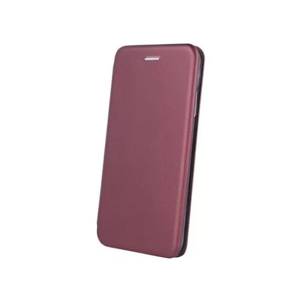 Forcell Elegance Samsung A356 Galaxy A35 5G oldalra nyíló mágneses könyv tok szilikon belsővel burgundi 5907457723498