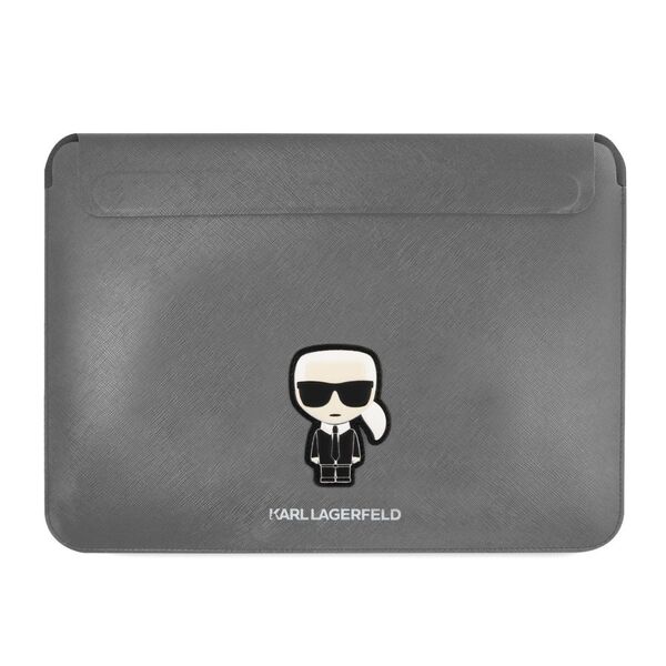 Karl Lagerfeld Saffiano Ikonik ezüst laptop táska 16&quot; (KLCS16PISFG) 3666339040253