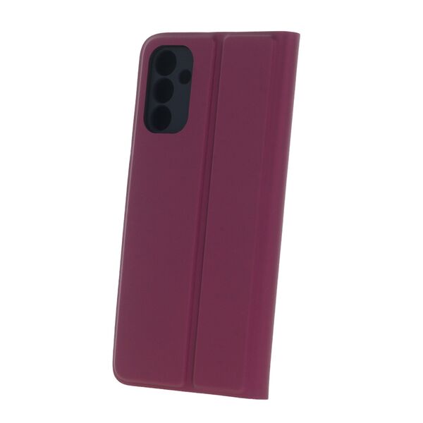 Smart Soft Apple iPhone 15 (6.1) oldalra nyíló mágneses könyv tok szilikon belsővel burgundy 5900495385178