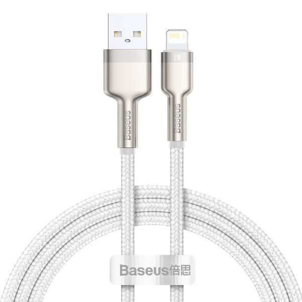 USB cable for Lightning Baseus Cafule, 2.4A, 1m (white) 6953156202252