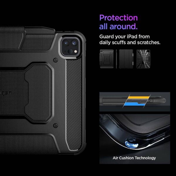 Case APPLE IPAD PRO 11.0 (5GEN) Spigen Rugged Armor "Pro" black 8809896753418