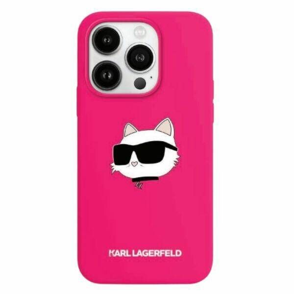 Original Case IPHONE 15 PLUS / 14 PLUS Karl Lagerfeld Hardcase IML Crossbody Monogram Karl & Choupette Head MagSafe (KLHMP15MSCHPPLF) pink 3666339257415